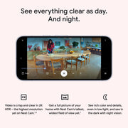 Google Nest Cam Indoor (Wired, 3rd Gen) - Security Camera - 2025 - Snow | 2K video, motion detection, color night vision, 2-way audio, works with Google Home and Gemini, intelligent alerts