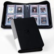Graded Card Binder 4 Pocket, Holds 40 PSA Slabs for PSA CGC CSG Slabs, J254 | Waterproof Premium PU Leather,Ringless Side Loading, Acid-Free PVC-Free Pages for MTG, TCG, Anime Game & Sports Cards