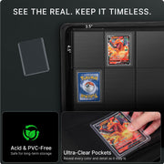 Foluck 9 Pocket Top Loader Binder Trading Card Binder Holds 252 Toploaders