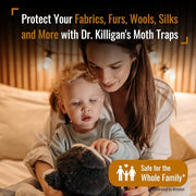 Dr. Killigan's Premium Clothing Moth Traps with Pheromones (Black, 6 Traps) | Clothes Moth Traps with Pheromones, Alternative to Moth Balls, Targets the Webbing Clothes Moth & Casemaking Clothes Moth