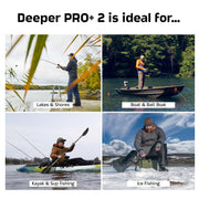 Deeper PRO+ 2 Sonar Fish Finder - Portable Fish Finder and Depth Finder For Kayaks, Boats and Ice Fishing with GPS Enabled | Castable Deeper Fish Finder with FREE User Friendly App