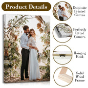 Custom Canvas Prints with Your Photos - Personalized Pictures Print, Customized Photo Gifts, Wall Art Poster Canvas Printing for Wedding, Family, Baby, Pets, Home Office Decor, Wrapped Frame 8x12