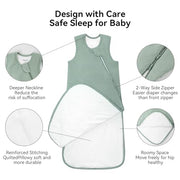 BubblePanda Rayon Made from Bamboo Sleep Sack 0-6 Months 1.0 Tog Newborn | 0-3 Months Sleep Sacks, 3-6 Months Toddler Sleeping Sack, 2-Way Zipper, Soft Baby Wearable Blanket