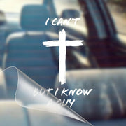[6IN] I Can't, But I Know A Guy - Christian Jesus Cross Car Vinyl Decal Bumper Sticker for Car, Wall, Window, Vehicle
