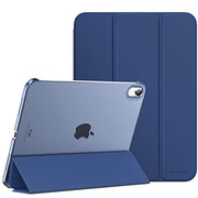 MoKo for iPad (A16) 11th Generation Case, iPad 10th Gen Case, Navy Blue | For iPad 11/10.9 Inch Case 2025/2022, Slim Stand Hard PC Translucent Back Shell Smart Cover,Support Touch ID,Auto Wake/Sleep