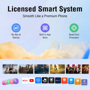 Now with Netflix/1080P-VOPLLS Smart Mini Projector with WiFi and Bluetooth | Thinnest 1.81" Native 1080P Auto Focus & Keystone Portable Outdoor Projector, 4K Home Movie Theater