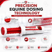 OZIPCO Fenbendazole Equine Dewormer Paste 10% for Horses | 25 Gram Oral Paste Syringe | Broad Spectrum Horse Wormer | Apple Flavor