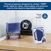 BCW 168 Pt Thick Card Topload Holders for Relic and Patch Cards, 10 Count | Rigid clear PVC holders fit relic, patch, jersey, and memorabilia cards up to 168 pt for storage, display, and transport.