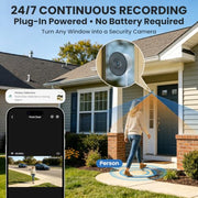SOLIOM 2K Window Camera, LCD Touchscreen,24/7 Recording, 2.4&5GHz WiFi