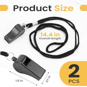 JKQAGD 2 Sports Whistles with Lanyard, Loud Crisp Sound Whistle Ideal for Coaches, Referees, Officials,Outdoor Enthusiasts, and Family Emergencies.