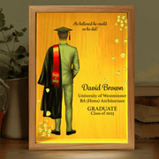 Custom Graduation Gift - Frame Light Box - Personalized Present For Her, Him, Grad | Ceremony, Commencement, Convocation, College & University