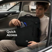 MATEIN Carry on Backpack, Extra Large Expandable Travel Backpack for Men | Airplane Approved, Weekender Bag for Women, mochila de viaje, Water Resistant, Lightweight Daypack for Flight, 40L, Black