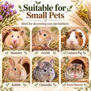 Sukh 42Pcs Hamster Sprays Natural - Sprays & Forage for Small Animals | Chew Herbs for Syrian Dwarf Hamsters & Guinea Pigs, Habitat Dry Flowers Decor, Hideout Enrichment, Cage & Bedding Accessories