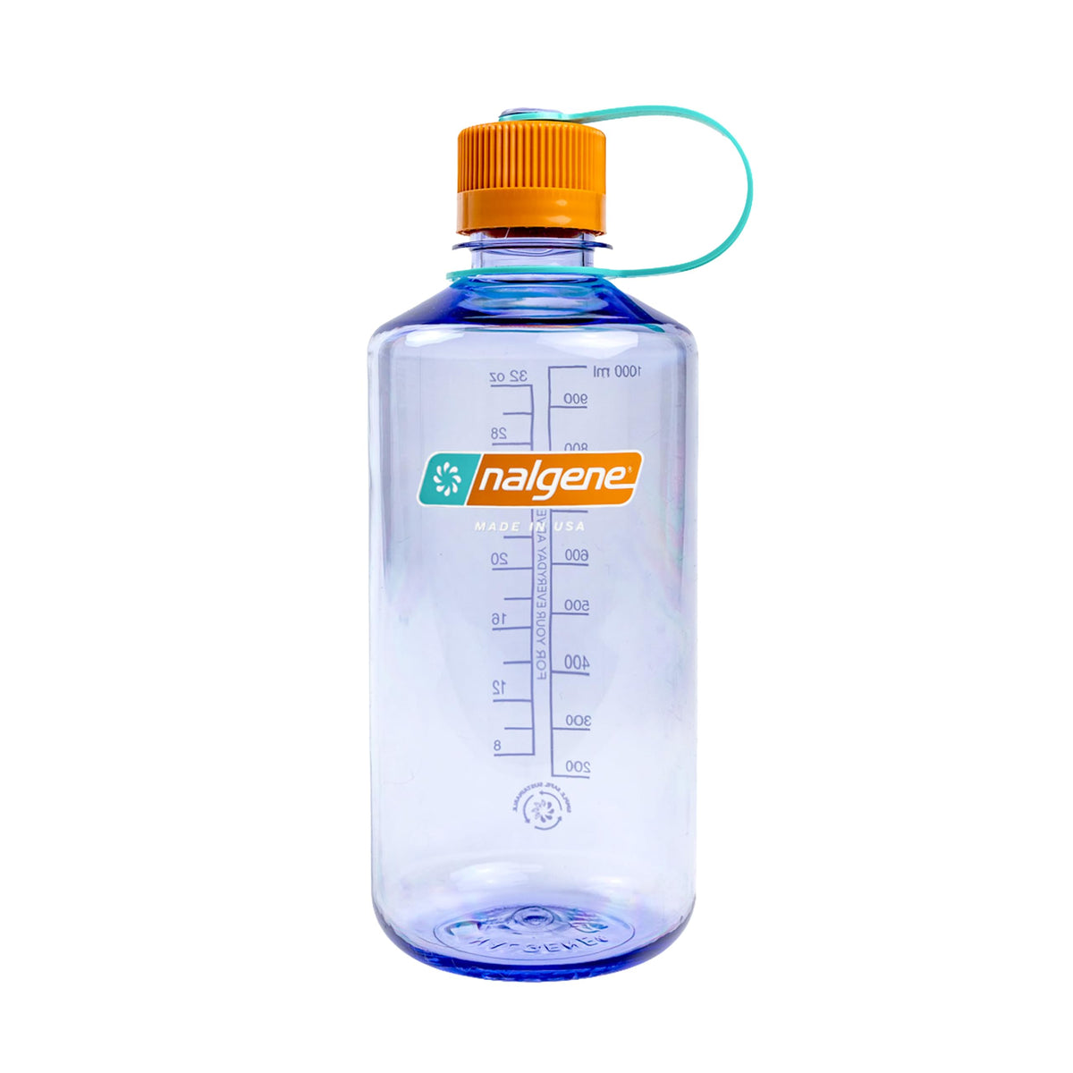 Nalgene 32 oz Narrow Mouth Water Bottle, Amethyst | BPA-Free, Durable & Lightweight, Leak Proof, Dishwasher Safe, Large Reusable Plastic Bottle for Hiking, Gym, Work & Travel