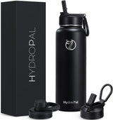 HydroPal Vacuum Insulated Stainless Steel Water Bottle with Dual Lids-750ml | BPA Free, Leakproof Vacuum Insulation Keeps 12H Hot 24H Cold, Bottle with Straw & Spout Lids for Gym Sports Travel Daily Use