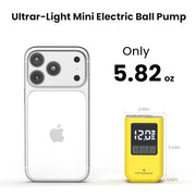 HYVOHEX Mini Electric Ball Pump with Needle for Sports Balls | Portable,Digital LED Display,Preset Auto-Stop Pressure,Fast Inflation,Replaces Manual Pump for Basketball,Soccer,Volleyball