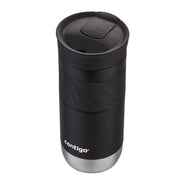 Contigo Byron Vacuum-Insulated Stainless Steel Travel Mug, Licorice, 16oz | Leak-Proof Lid, Thermalock Insulation, Hot 6 Hrs or Cold 12 Hrs, One-Handed Drinking, Textured Grip, Fits Car Cup Holders