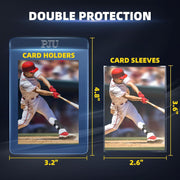 100ct Semi Rigid Card Holders & 100ct Card Sleeves for PSA Graded Cards | PSA, SGC, BGS, CSG Graded Card Submissions, Semi Rigid Baseball Card Sleeves Protectors, PSA Graded Trading Cards Sleeves