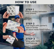 120 Pack Trading Card Shipping Protectors-3.5"x4.5"