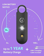 Vantamo Personal Alarm for Self Defense with Low Battery Notice, Strobe Light & Extra Loud 130 dB Double Speakers Safety Keychain Set for Women, Rechargeable Panic Button for Womens Self Defense