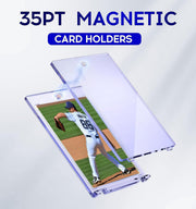 50ct Magnetic Card Holder, 35pt One Touch Card Holder for Trading Cards | U-V Protectors Hard Plastic, Magnetic Card Case for Trading, Sports, Game, Football, Baseball Cards
