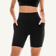 Leafigure 2 Pack Womens Biker Shorts with Pockets 6"