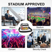 USPECLARE Clear Bag for Stadium Events Clear Sports Fan Handbags Purses | Unisex 0.4 mm Thickened Waterproof PVC,Approved for Concerts,Game Days,Outdoor Events
