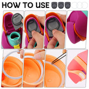 3 Sets Replacement Rubber Seal Gasket Parts for Owala FreeSip 24oz 32oz F1 | Water Bottle Lid Top Silicone Stopper and O Ring Compatible with Owala 16/19/24/32/40 oz Cap Mouth Insert Piece Accessories