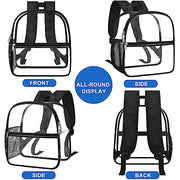 Clear Backpack for Stadium Events Sports Fan Backpack Stadium Bag 12x6x11 | Transparent Security Backpack,Heavy Duty PVC Small Clear Bag for Concerts, Sports,Work,School