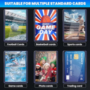200 Card Sleeves Top Loaders for Cards, 3" x 4" Hard Plastic Toploaders | Baseball Card Protectors, Trading Card Holder for Trading Sports Football Game Cards (100 Toploaders + 100 Penny Sleeves)