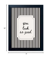 Black and White Bathroom Wall Art You Look So Good Framed Black Striped Bathroom Decor Modern Minimalist Canvas Print Painting Artworks for Wall
