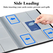Fabmaker Card Binder 9 Pocket, 396 Pockets Trading Card Binder Case, Black | Collector Card Album for Standard-Size Cards, Side Loading Card Collection Folder for Game Cards, Sport Cards