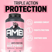 Anti Monkey Butt Body Powder for Women, Talc-Free, 8 oz | Thigh Chafing, Sweat, Friction, & Itch Relief, Calamine for Skin Irritation & Odor Control