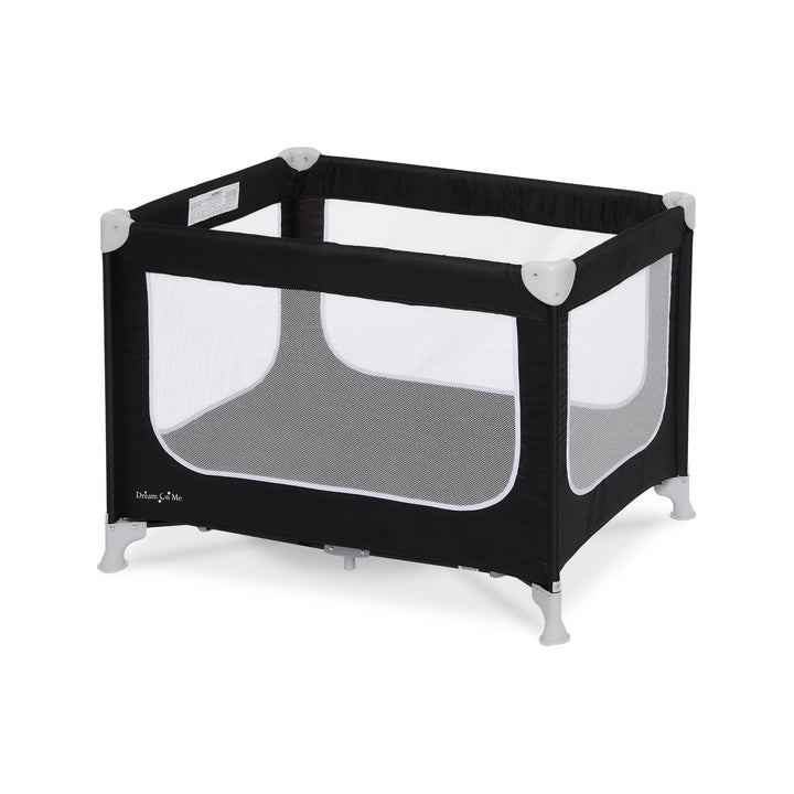 Dream On Me Zodiak Portable Playard, Compact for Travel, Carry Bag, Black | Removable Mattress Pad, Mesh Sides, Quick Fold, 30 Lb Limit - ASTM Tested for Infants & Toddlers, Indoor & Outdoor Use