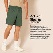 Amazon Essentials Men's Athletic Basketball Gym Shorts, Breathable Moisture Wicking, Loose-Fit Performance Tech, Pack of 2