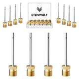 ETENWOLF 12 Pack Brass Ball Pump Needles, No Break Heavy Duty Needles | Air Pump Needles for Balls with Storage Case, Compatible with Hand Pump and Electric Pump, Stainless Steel Body
