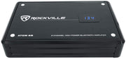 Rockville Atom 8B Black 8-Channel Marine/Boat Amplifier Amp | 3500W Peak, 880W RMS, Bluetooth, 4/6/8-Channel Configurable, Class D, Dual 50-250Hz Crossovers, RCA Line Output