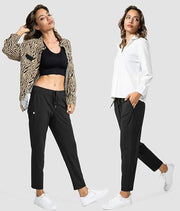 G Gradual Women's Pants with Deep Pockets 7/8 Stretch Ankle Sweatpants | Golf, Athletic, Travel, Lounge, Business Casual, Teacher, Drawstring Waist, Butter Soft 4-Way Stretch, Lightweight