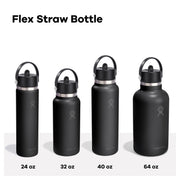 Hydro Flask Water Bottle - Insulated Stainless Steel - Wide Straw Lid, Non Spill, Leakproof in 24 Oz Harbor Blue
