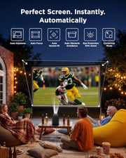 TCL C1 Smart Google TV Projector, WiFi and Bluetooth, 285° Rotating Gimbal | 1080P HDR10，Sealed Optical Engine, Auto Focus & Keystone, 4K Support, Dolby Audio, Portable for Home/Outdoor Movies
