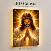 🔥 LIMITED TIME OFFER - LED Jesus Prayer Light Wall Art Christian Canvas & Glossy Mica Print