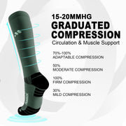 musesox Compression Socks for Women and Men,15-20 mmHg Support(3 Pairs) | Knee High,Graduated Compression,L/R Foot Labels,Breathable Fabric,Best for Flying/Nurses/Travel/Cycling/Pregnancy/Daily Wear