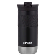 Contigo Byron Vacuum-Insulated Stainless Steel Travel Mug, Licorice, 16oz | Leak-Proof Lid, Thermalock Insulation, Hot 6 Hrs or Cold 12 Hrs, One-Handed Drinking, Textured Grip, Fits Car Cup Holders