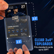 Invested Alliance 200-Pack Toploaders & Card Sleeves – 100 Crystal-Clear 35PT Top Loaders + 100 Penny Sleeves, 3x4 Hard Plastic Protectors for Trading, Baseball, Football & Sports Cards