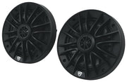 Rockville RM-PREMIUM-65 Black 6.5" 4-Ohm, Marine Boat Speakers Pair | 600W Peak, 150W RMS, 35Hz-20kHz, 93dB Sensitivity, True Coaxial Design, Weather-Resistant Grilles, Mounting Screws