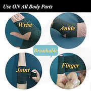 Self Adhesive Bandage Wrap,2" Black Cohesive Bandages Vet Wrap Sports Tape | 8 Pack Elastic Breathable Athletic Wrap Bulk for First Aid Supplies, Wrist Sprains Protection