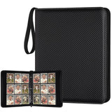 GERMUN 9 Pocket Trading Card Binder,720 Cards, 40 Pages,3 Ring,Double Sided Pockets PU Cover Zipper Collection Album Folder for Standard MTG, TCG, Sports Cards(Black)