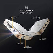 Kodak Ultra Mini Portable Projector - HD 1080p Support LED DLP Rechargeable Pico - 100 Display Built-in Speaker - HDMI USB and Micro SD - Compatible with iPhone iPad Android Phones"