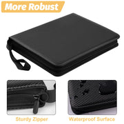 GERMUN 9 Pocket Trading Card Binder,720 Cards, 40 Pages,3 Ring,Double Sided Pockets PU Cover Zipper Collection Album Folder for Standard MTG, TCG, Sports Cards(Black)