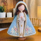 🔥 LIMITED TIME OFFER - Catholic Figurines Crochet Collection – Handmade 9 Inch Wooden Base